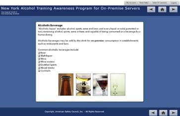 NY Alcohol Training Screenshot